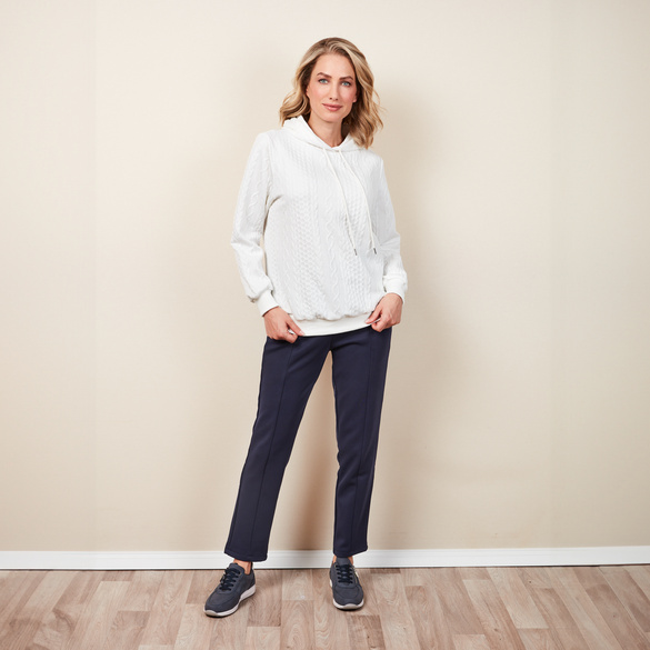 Bengalin-Hose mit Fleece blau