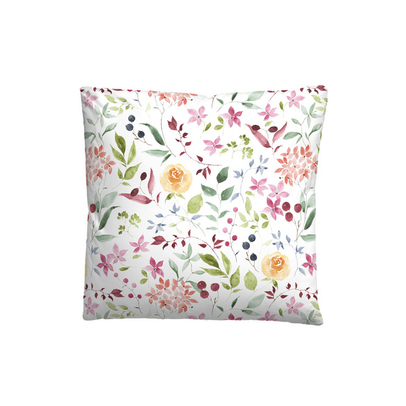 Castell Baumwoll Seersucker Bettwäsche Blüten weiß, 1x 155x200 cm + 1x 80x80 cm