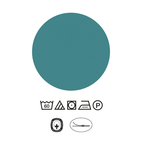 Castell Baumwoll Renforce Bettwäsche Karo-Streifen türkis, 1x 135x200 cm + 1x 80x80 cm