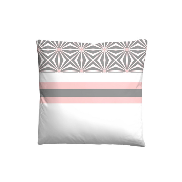 Castell Baumwoll Renforce Bettwäsche Streifen & Sterne  silber/grau, 1x 155x220 cm + 1x 80x80 cm