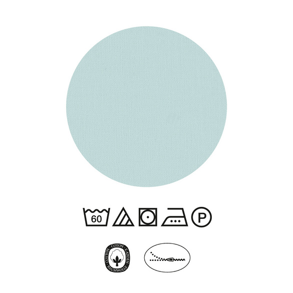 Castell Baumwoll Renforce Bettwäsche Striche ciel, 1x 135x200 cm + 1x 80x80 cm