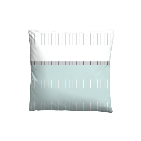 Castell Baumwoll Renforce Bettwäsche Striche ciel, 1x 155x220 cm + 1x 80x80 cm