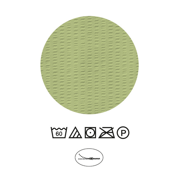 Castell Mikrofaser Seersucker Bettwäsche Längsmuster apfelgrün, 1x 155x220 cm + 1x 80x80 cm