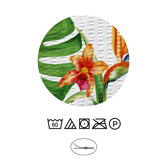 Castell Mikrofaser Seersucker Bettwäsche Blumen weiß, 1x 135x200 cm + 1x 80x80 cm