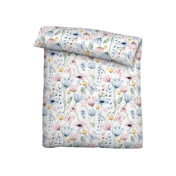 Castell Mikrofaser Seersucker Bettwäsche Blätter sturmgrau, 1x 135x200 cm + 1x 80x80 cm