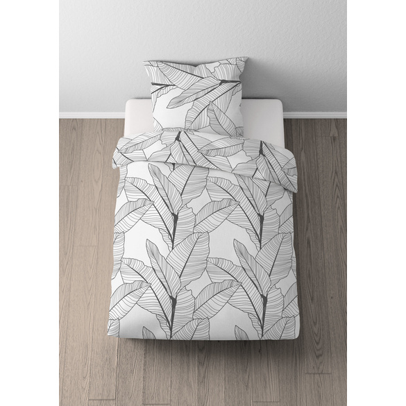 Castell Cooling Bettwäsche Dschungel pistaziengrün, 1x 135x200 cm + 1x 80x80 cm