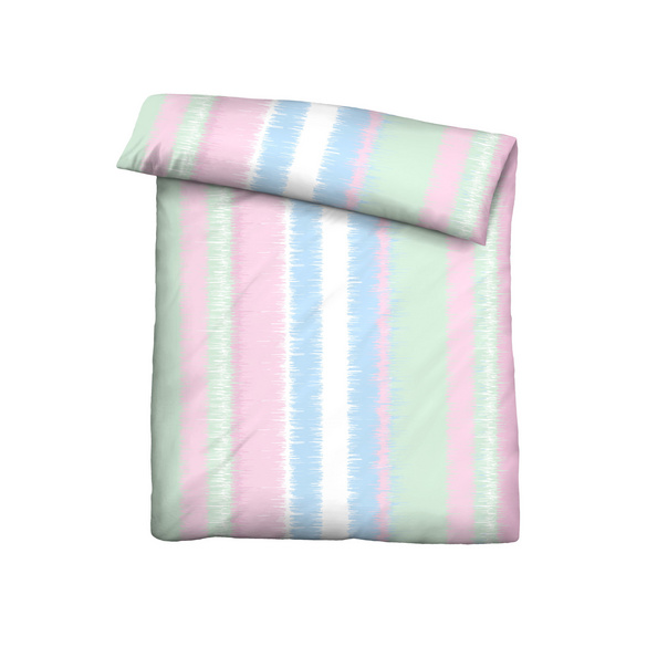 Castell Mikrofaser Bettwäsche Streifen mint, 1x 155x220 cm + 1x 80x80 cm