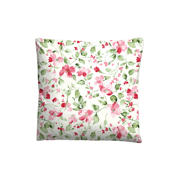 Castell Mikrofaser Bettwäsche Blümchen rubin, 1x 135x200 cm + 1x 80x80 cm