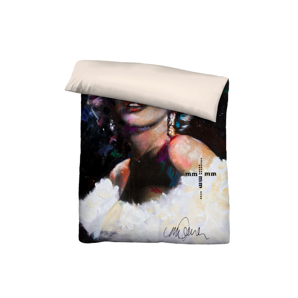 SID MAURER Mikrofaser Bettwäsche Marilyn Monroe weiß, 1x 155x220 cm + 1x 80x80 cm