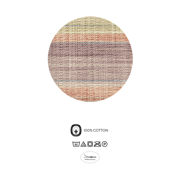 biberna Seersucker Bettwäsche Streifen-Karo macchiato, 1x 155x220 cm + 1x 80x80 cm