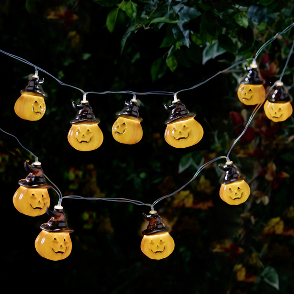 LED-Lichterkette Kürbis