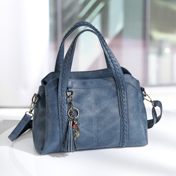 Handtasche "Pauline" in Leder-Optik blau