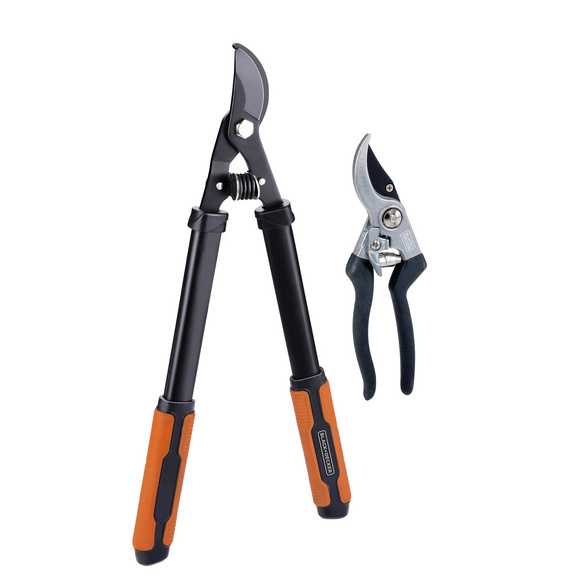Gartenkombi Astschere + Gartenschere 2er-Set Black+Decker