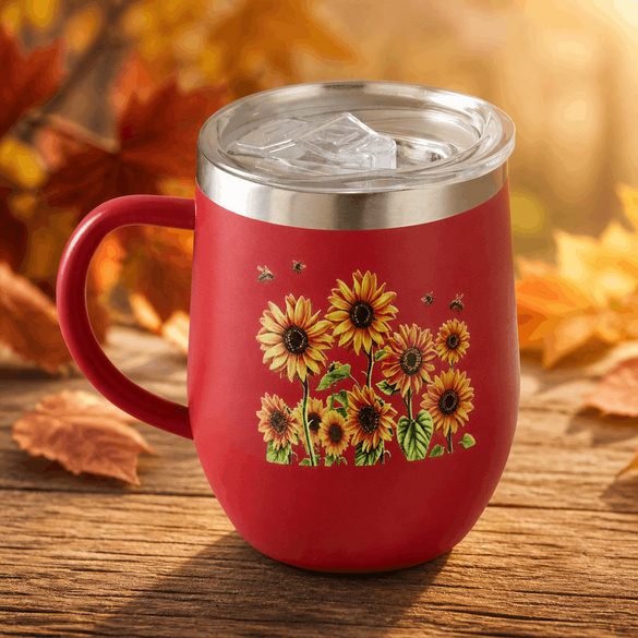 Thermo-Becher Blumendesign Basilico