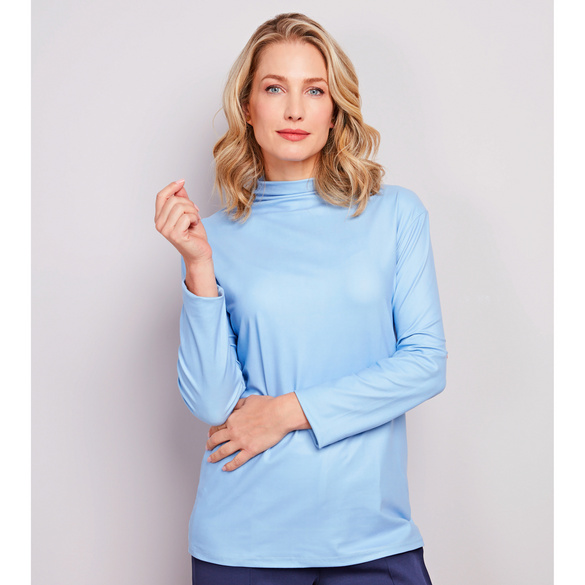 Langarmshirts weiß-marine-blau 3er-Set Amélie di Santi