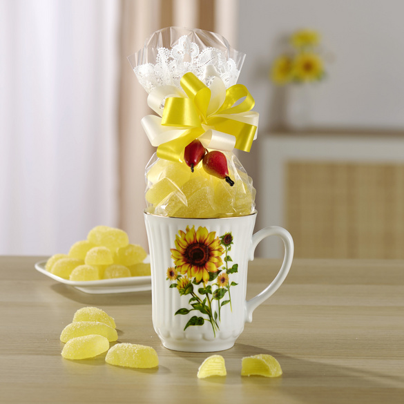 Kaffeetasse "Sonnenblume" mit Gelee-Birnen 100g