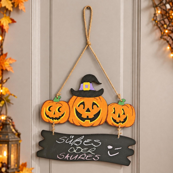 Türschild "Halloween" zum Selbstbeschriften mit Kreide Eldo
