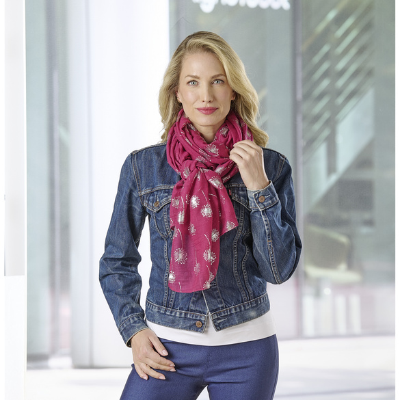Chiffon-Schal mit Glitzer bordeaux