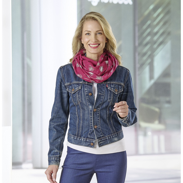 Chiffon-Schal mit Glitzer bordeaux