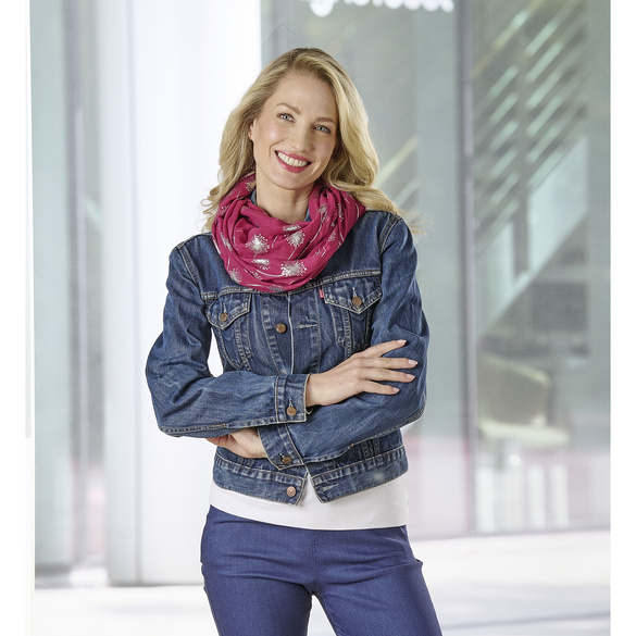 Chiffon-Schal mit Glitzer bordeaux