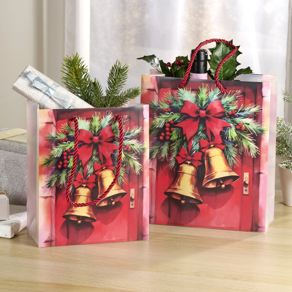 Geschenktaschen Weihnachtsmotive 2er-Set groß Eldo