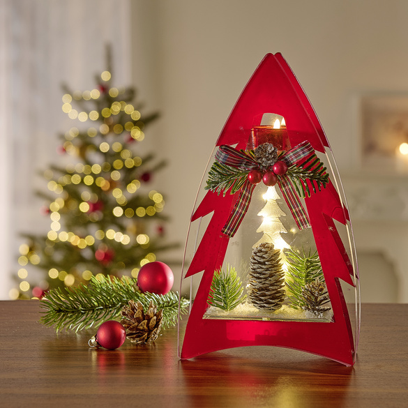 LED-Weihnachtsdeko "Tanne" mit Teelichthalter Eldo