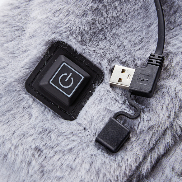Beheizbarer Schal mit Powerbank grau