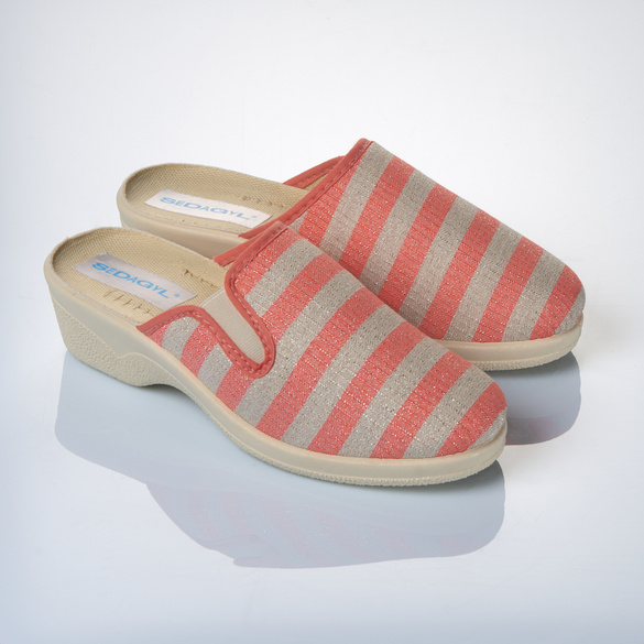 Hausschuh "Rike" lachs-natur