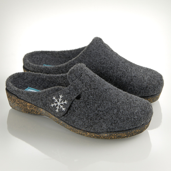 Hausschuh Clog "Feli" Almadia anthrazit