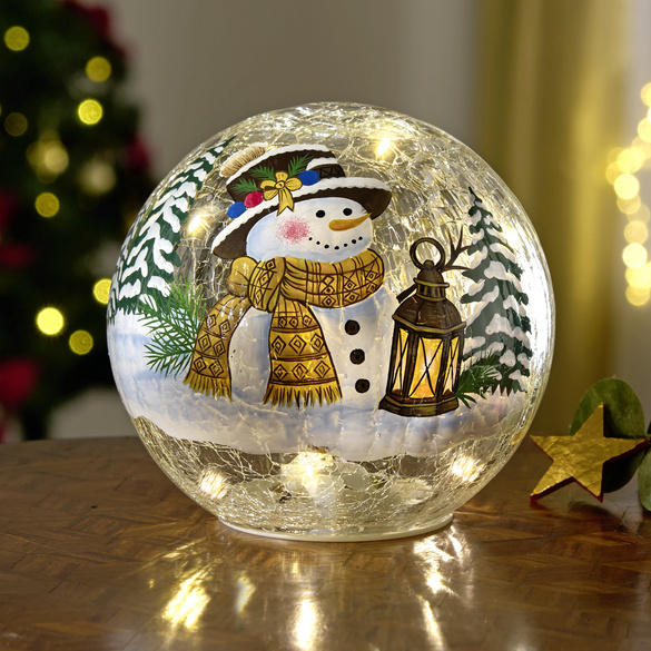 LED-Glaskugel "Schneemann" Eldo