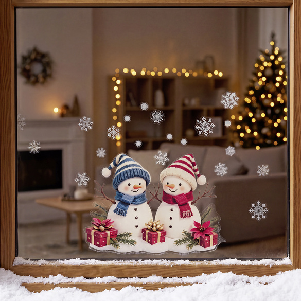 Fensterbild "Schneemänner" Eldo