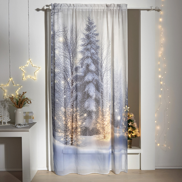 Gardine "Lichtertanne" selbstleuchtend 140x230cm Eldo
