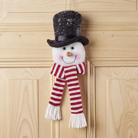 Türhänger "Schneemann" mit Zylinder und Schal Eldo