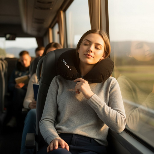 Aufblasbares Kopf- & Nackenkissen für Reisen Dunlop