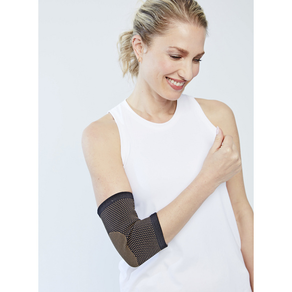 Ellenbogen-Bandage mit Kupfer schwarz
