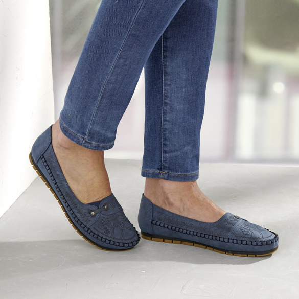 Mokassin "Nica" blau