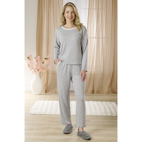 Lounge-Pulli graumeliert