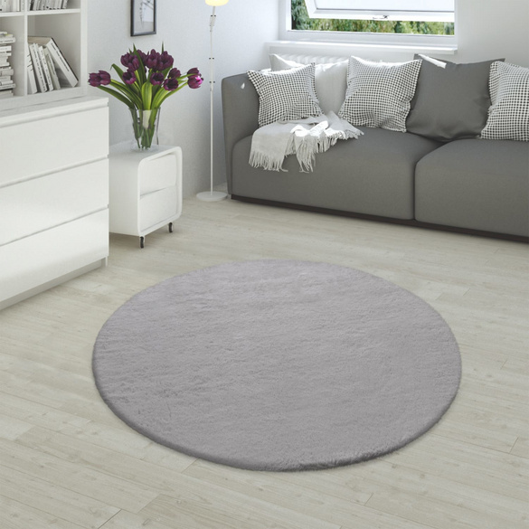 Hochflor-Teppich RABBIT 780 Grau Rund Paco Home