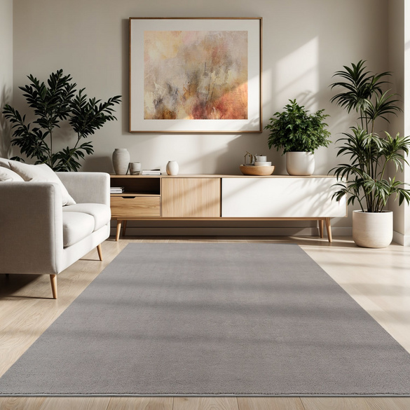 Kurzflor-Teppich CADIZ 630 Grau Rechteckig Paco Home