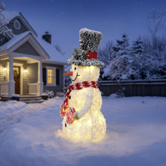 LED-Schneemänner "Familie Frosty" (Mann + Frau + Kind)