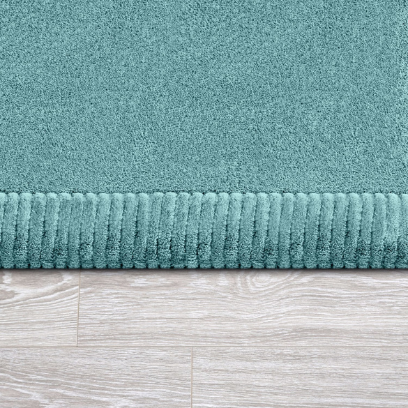 Kurzflor-Teppich TATAMI 475 Blau Rund Paco Home