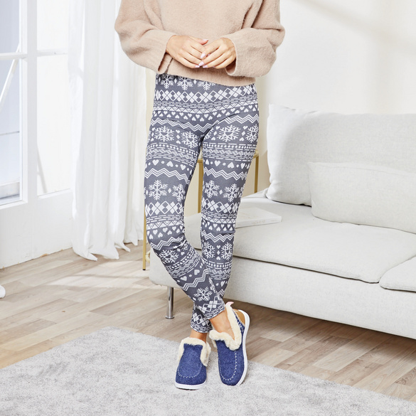 Leggings "Lama" grau-weiß