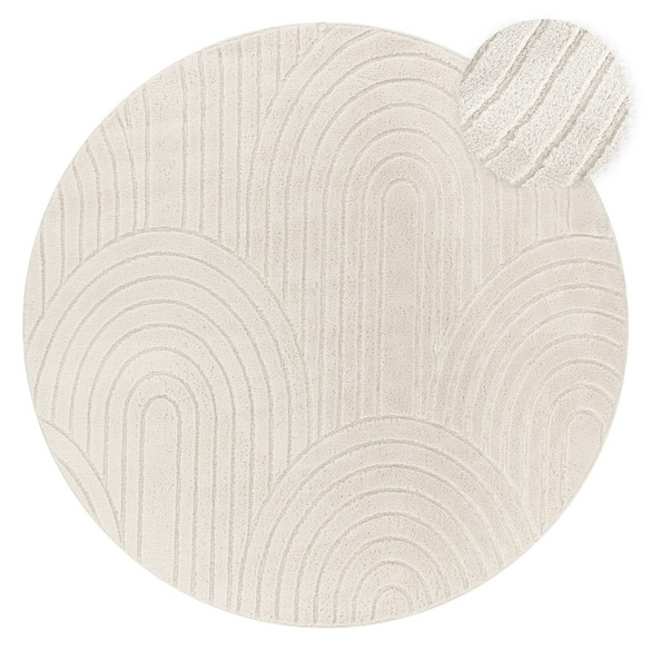 Paco Home Teppich TOKIO 471 Creme Rund