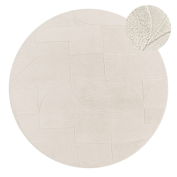 Paco Home Teppich TOKIO 472 Creme Rund