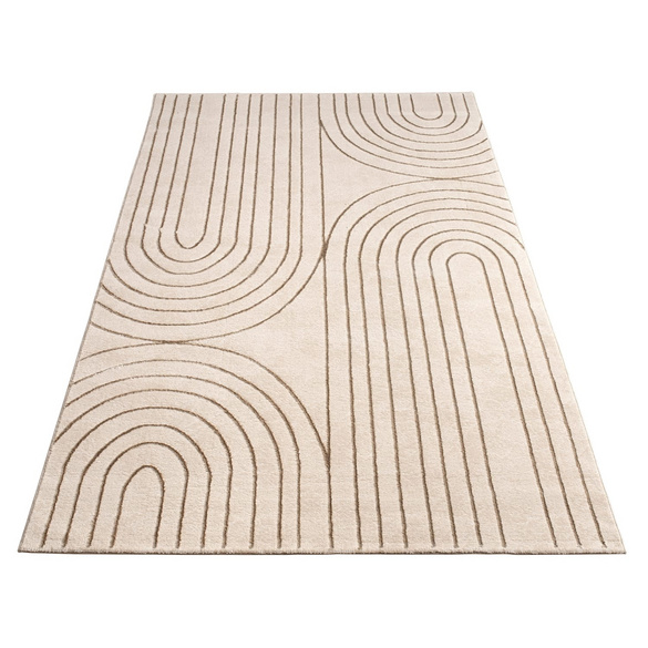 Kurzflor Teppich Tuana 215 Creme Paco Home