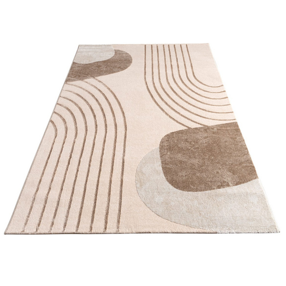 Kurzflor Teppich Tuana 216 Beige Paco Home