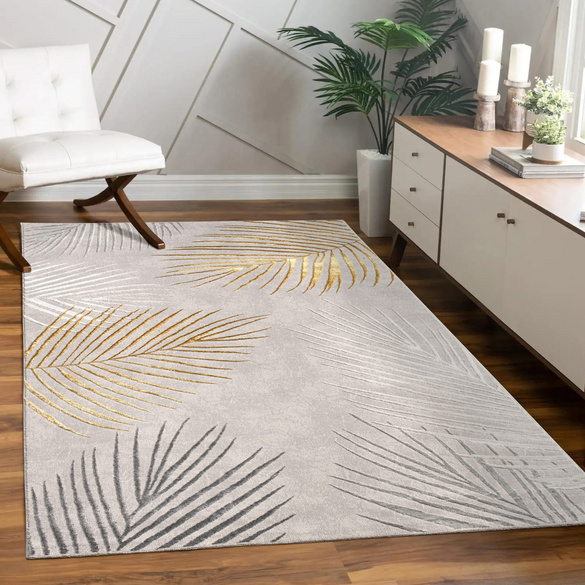Kurzflor Teppich Tuana 218 Gold Paco Home