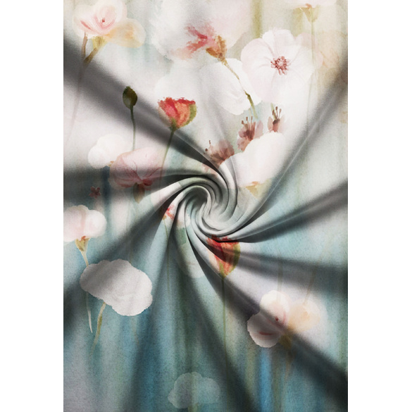 Feinbiber-Bettwäsche "Aquarellblumen" natur biberna