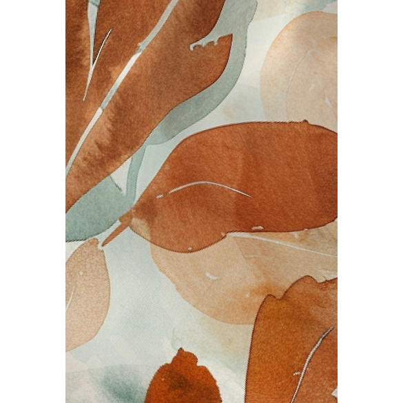 Satin-Bettwäsche "Blätterranke" terra biberna