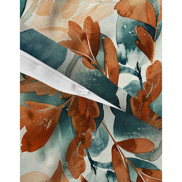 Satin-Bettwäsche "Blätterranke" terra biberna